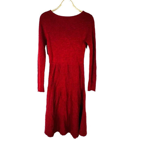 Peruvian Connections Alpaca Blend Long Sleeve‎ Maroon Sweater Dress Size XS - Picture 2 of 6